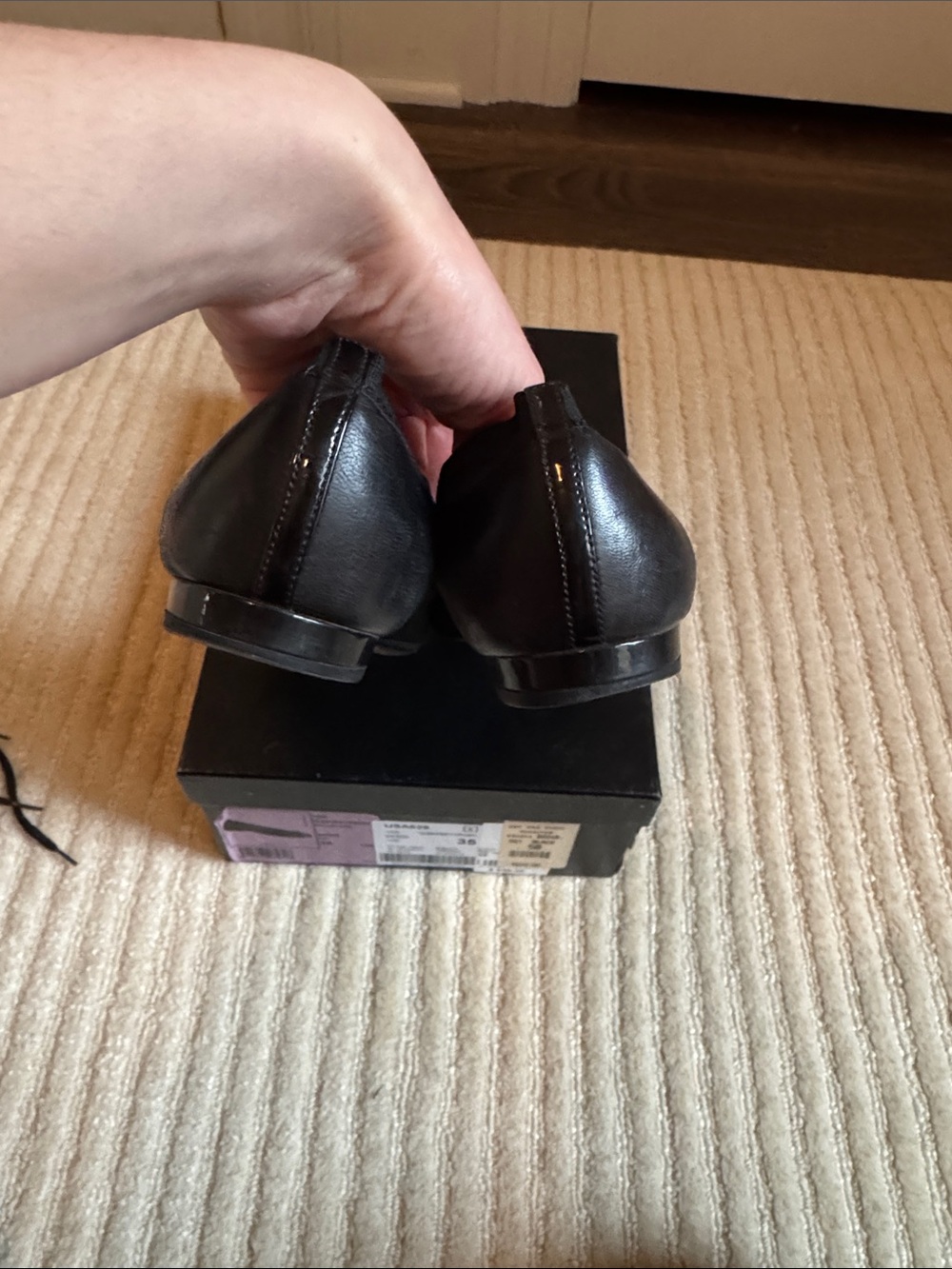 CHANEL Black Ballet Flats with Gold CC - Picture 8 of 10